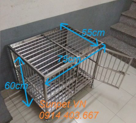 chuồng chó inox T10