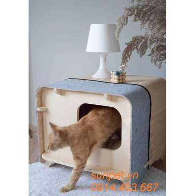 Chuồng mèo gỗ cao cấp
