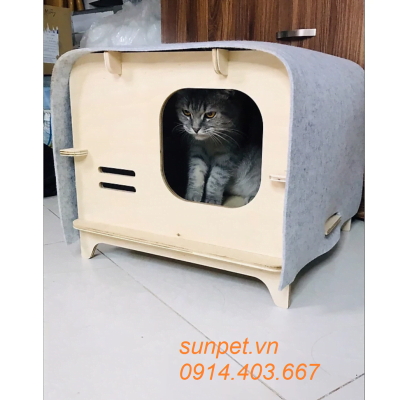 Chuồng mèo gỗ cao cấp
