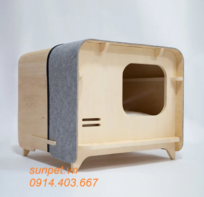 Chuồng mèo gỗ cao cấp