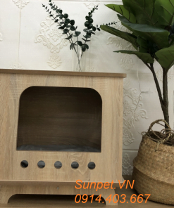 Nhà gỗ cho mèo, chuồng mèo gỗ
