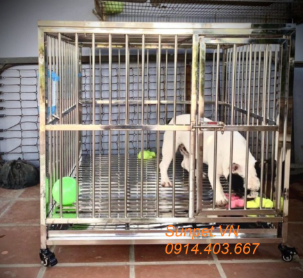 Chuồng chó inox t20
