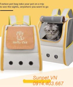 Túi vận chuyển chó mèo Hello Cat - Balo vận chuyển chó mèo Hello Cat